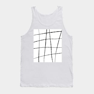 Black and White Ink Lines Tank Top